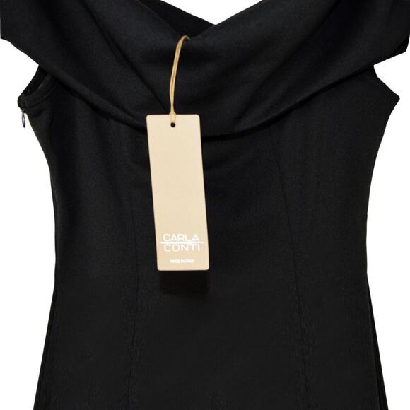 New CARLA CONTI Women's Italy Off The Shoulder Front Slit Gown Maxi Dress - Picture 5 of 8